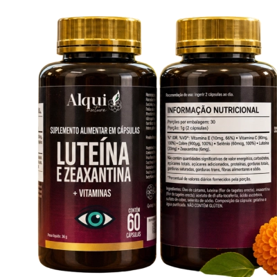 Luteína e Zeaxantina, Saúde dos Olhos, Visão e Bem-Estar Ocular, 60 Cápsulas, Alquimia