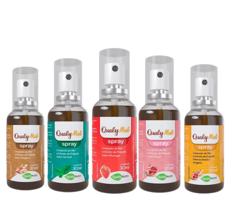 QualyMel Spray de Própolis, 30ml, Sabores, QualyNutri