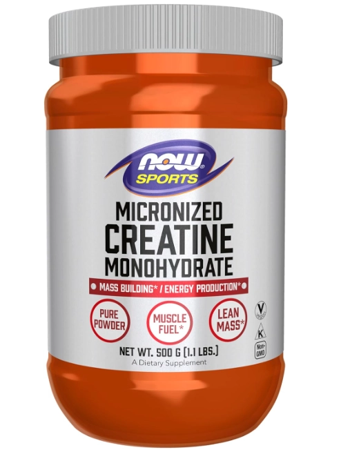 Monohidrato de Creatina Micronizada, 500g, Now