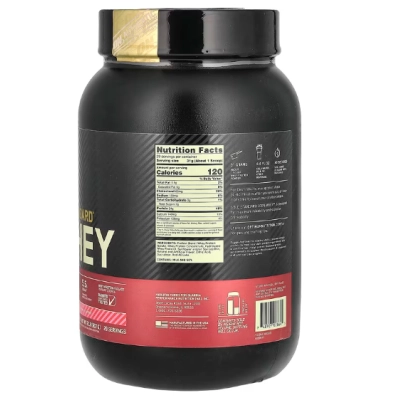 Whey 100% Gold Standard, Sabor Morango, 907g, Optimum Nutrition