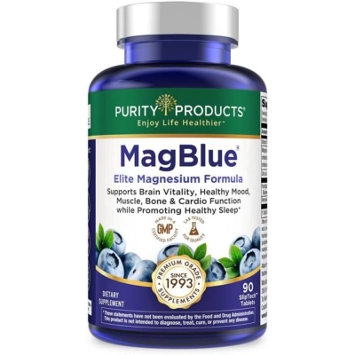 Magnésio com Mirtilo, Vitamina D3, Zinco e Boro, 90 Cápsulas, Purity Products Magnésio com Mirtilo, Vitamina D3, Zinco e Boro, 90 Cápsulas, Purity Products