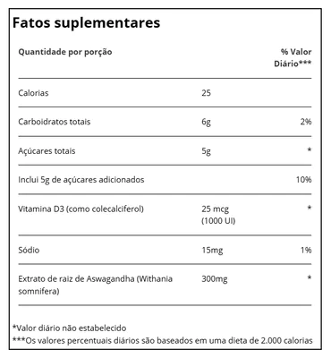 Ashwagandha Gummy, 60 Gomas Sabor Maracujá Laranja, Trace Minerals