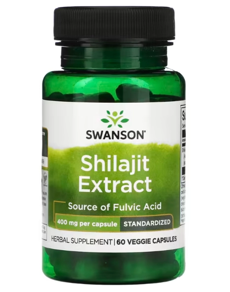 Extrato de Shilajit 400mg, 60 Cápsulas, Swanson