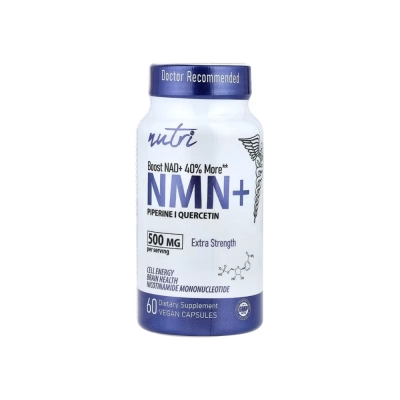 Boost Nad+ 40% More** NMN+ Piperine I Quercetin, 500Mg, 60 Cápsulas, Nutri