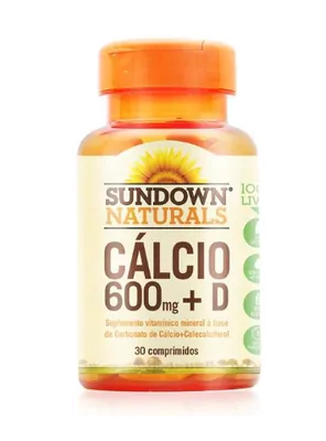 Cálcio 600mg + Vit D, 30 Comprimidos, Sundown