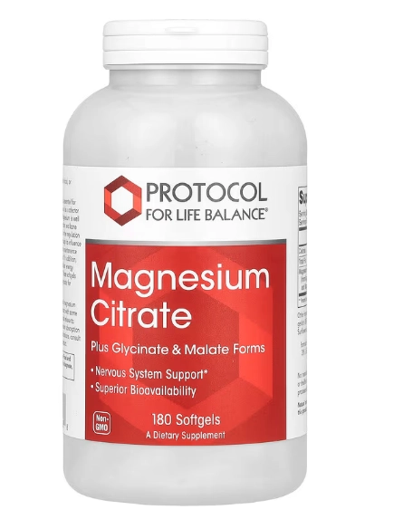Citrato de Magnésio 400mg, 180 Cápsulas, Protocol for Life Balance