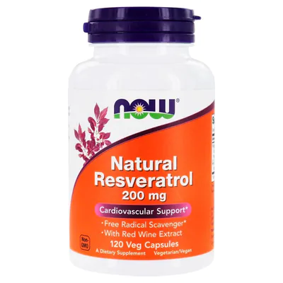 Resveratrol 200mg, 120 Cápsulas, Now