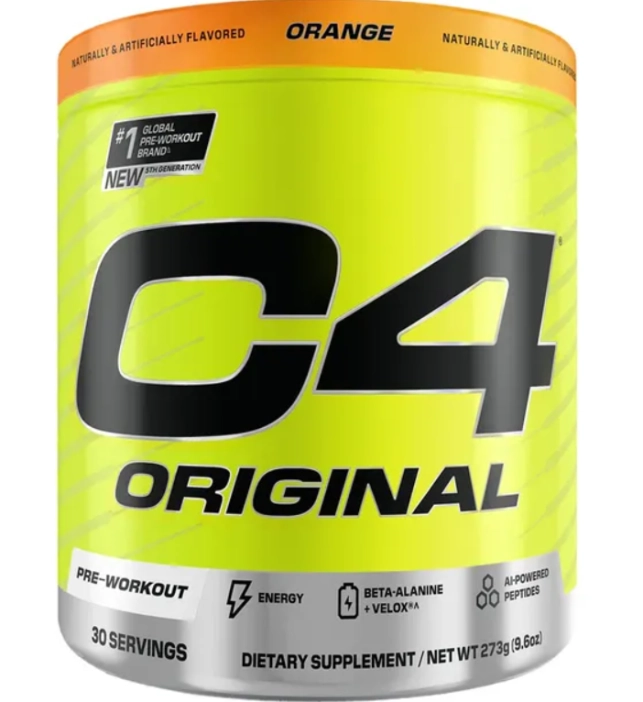 Pré Treino C4 Original, Sabor Laranja 273g, Cellucor 