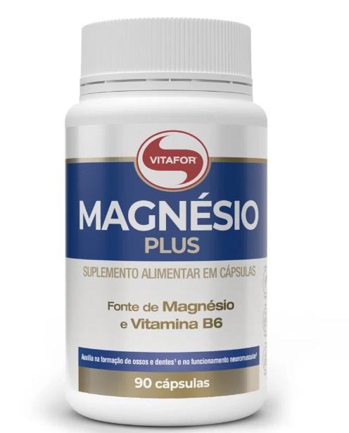 Magnésio Plus, 90 Cápsulas, Vitafor