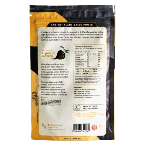 Maca Negra em pó, 100g, Souly