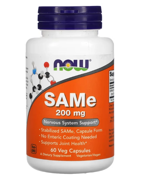 SAMe, 200mg, 60 Cápsulas Vegetais, Now