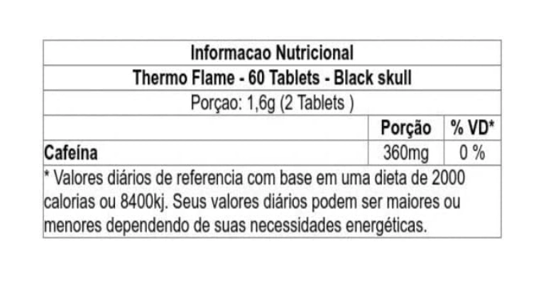 Thermo Flame, 60 Tablets, Black skull