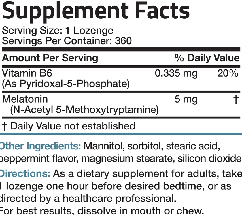 Melatonina 5mg, 360 Comprimidos Sublinguais Sabor Cereja, Bronson