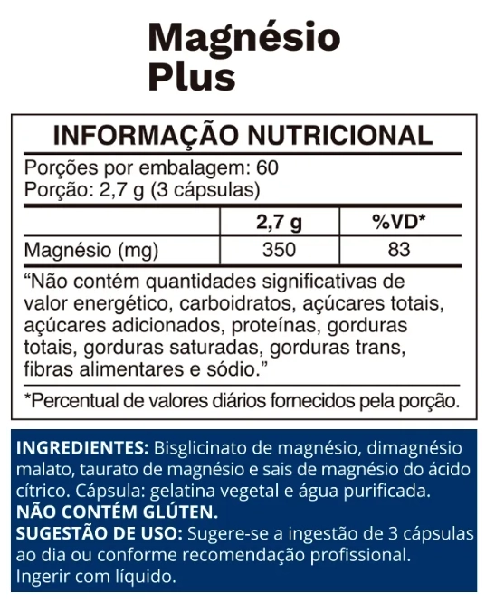 Magnésio Plus, 900mg, 180 cápsulas, Ocean Drop