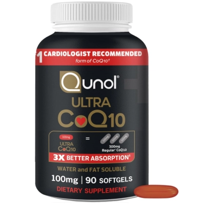 CoQ10  100mg, Energia e Saúde Cardíaca, 180 Softgels, Qunol