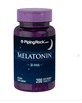 Melatonina 3mg, 200 Tablets, PipingRock