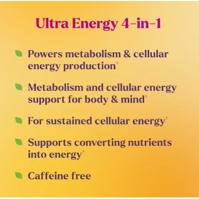 Ultra Energy 4 em 1, com B12, Complexo B, Vitamina D e CoQ10, 60 Gomas Sabor Mirtilo, Natrol 