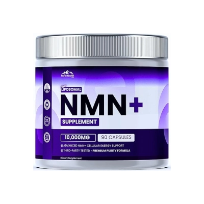NMN+ 10.000mg, Alta Potência, Energia, Vitalidade e Longevidade, 90 Cápsulas, Pure Health
