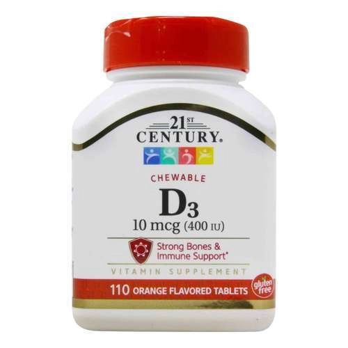 Vitamina D3 400IU 100 Tablets 21st Century