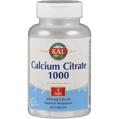 Calcium Citrate (Cálcio), 1000mg, 90 comprimidos, Kal