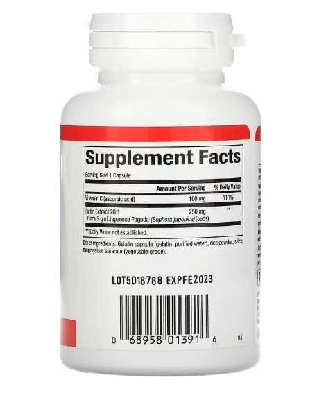 Rutina, 250mg, 90 cápsulas, Natural Factors