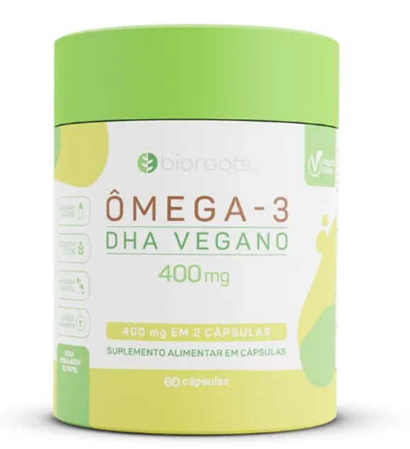 Ômega 3 Vegano, 400mg, 60 cápsulas, Bioroots