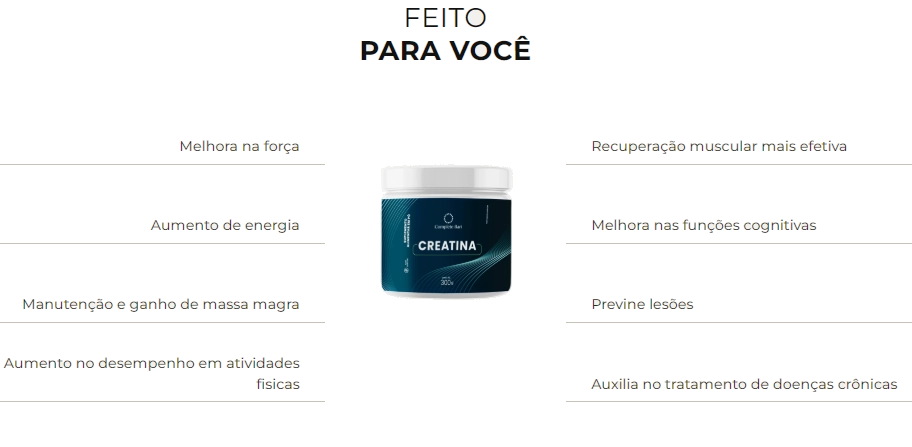 Creatina Monohidratada Pura, 300g, Complete Bari