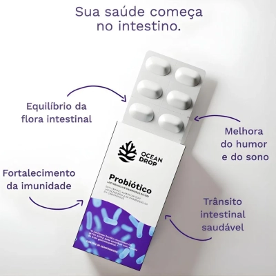 Probiótico lactobacillus rhamnosus GG 10b, 30 cápsulas, Ocean Drop