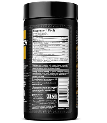 Alpha Test, Testosterone Max Strength, Amplificador de testosterona, 120 Cápsulas, MuscleTech