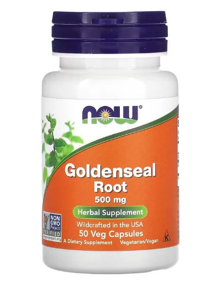 Goldenseal Root 500mg, 50 Cápsulas, Now