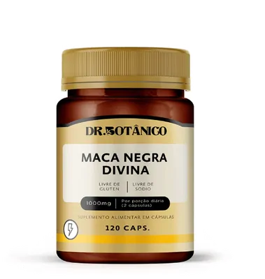 Maca Peruana Negra Divina, 1000mg, 120 Cápsulas, Dr. Botanico
