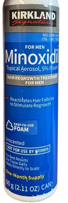Minoxidil for Men, Aerosol foam, 60g, Kirkland