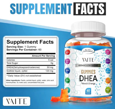 DHEA 50mg, 60 Gomas Mastigáveis, Vaite