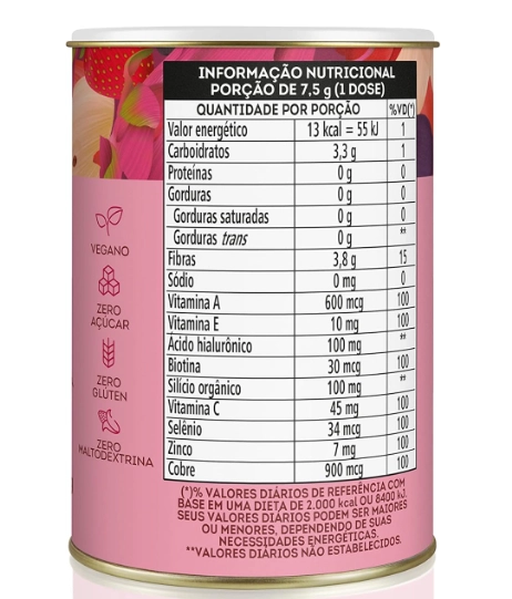Super Beauty, Tratamento Anti Idade com Ácido Hialurônico, 165g Sabor Frutas Vermelhas, Organify