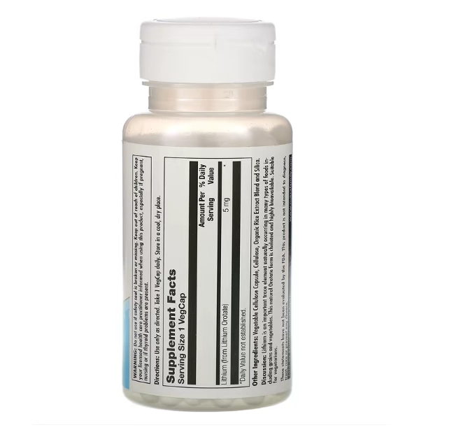 Lithium Orotate, 5mg, 120 Cápsulas, Kal