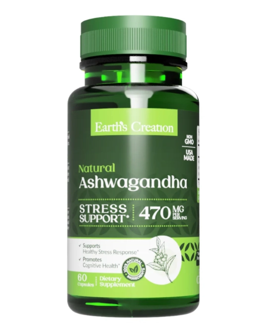 Ashwagandha, 470mg, 60 Cápsulas, Earth's Creation