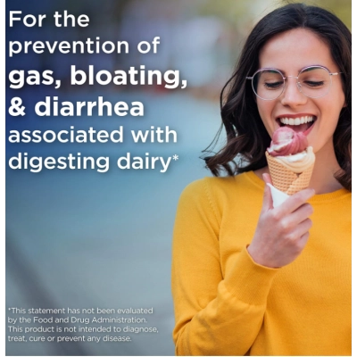 Lactaid Fast Act, Para Intolerância à Lactose com Enzima Lactase, 96 Capsulas 
