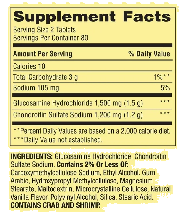 Glucosamina & Condroitina Triple Strength, 160 Tablets, Spring Valley