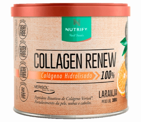 Collagen Renew, Colágeno Hidrolisado em Pó 300g Sabores, Nutrify
