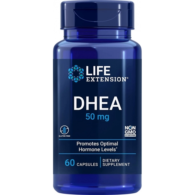 Dhea, 50mg, 60 cápsulas, Life Extension