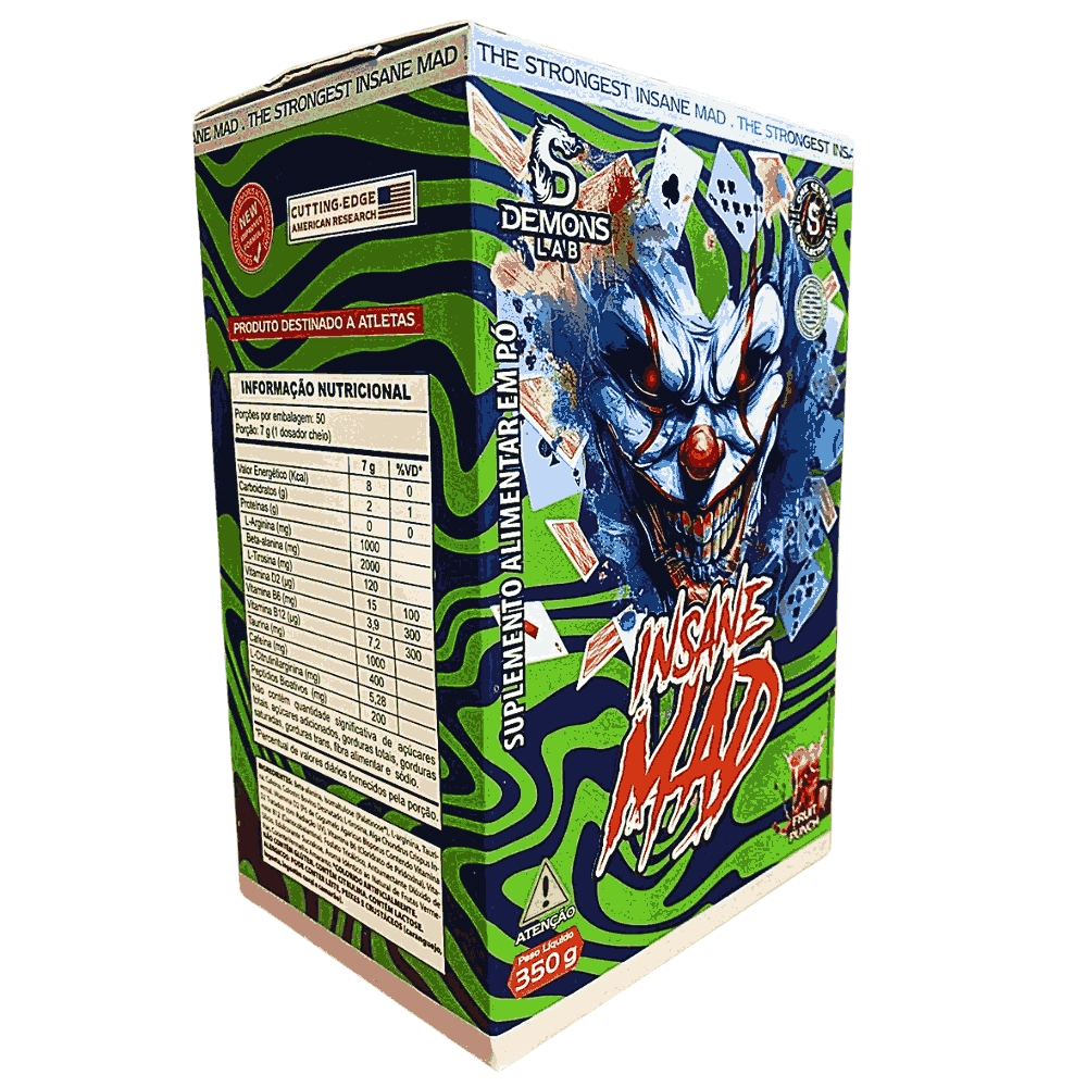 Pré-Treino Insane Mad, 350g Fruit Punch - Demons Lab