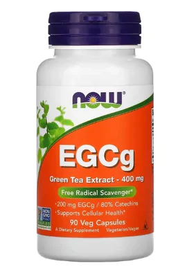 Extrato de Chá Verde, EGCG, 400 mg, 90 Cápsulas , Now