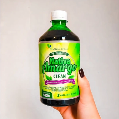 Chá com Vegetais, Nativa Amargo Clean, 500ml, Flora Nativa Do Brasil