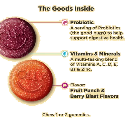 Multivitamínico e Probiótico Kids, 70 Gomas, OLLY