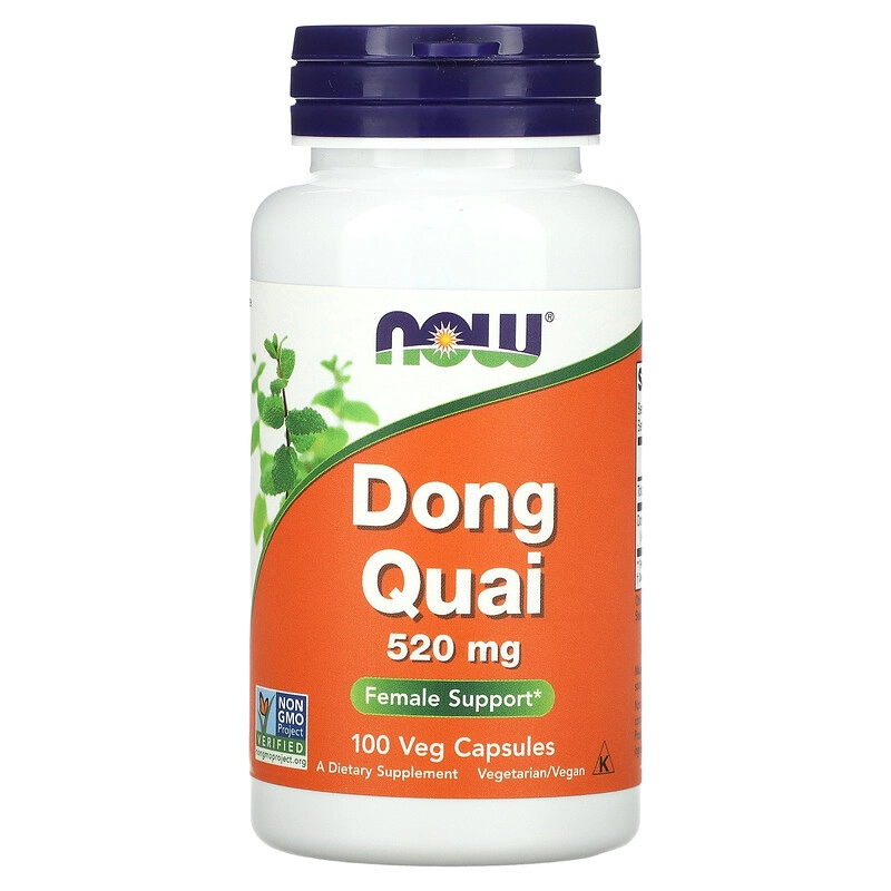 Dong Quai Angelica sinensis, 520 mg, 100 Cápsulas, Now