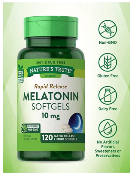 Melatonina 10mg, 120 cápsulas, Nature's Truth