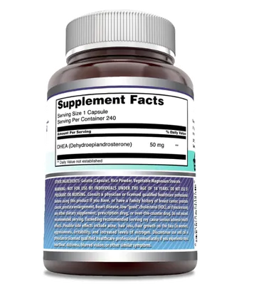DHEA Micronizado 50mg, 240 Cápsulas, Amazing Formulas