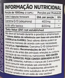 COQ 10 + Ácido Alfa Lipóico, 1000mg, 60 Cápsulas, Sunfood
