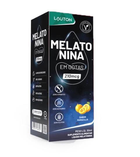 Melatonina Premium, 210mcg, 30ml Sabor Maracujá, Lauton Nutrition