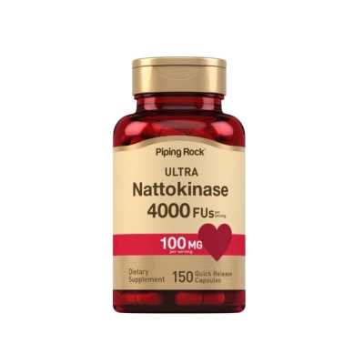 Ultra Nattokinase 4000 FUs, 100MG, 150 Cápsulas, Piping Rock